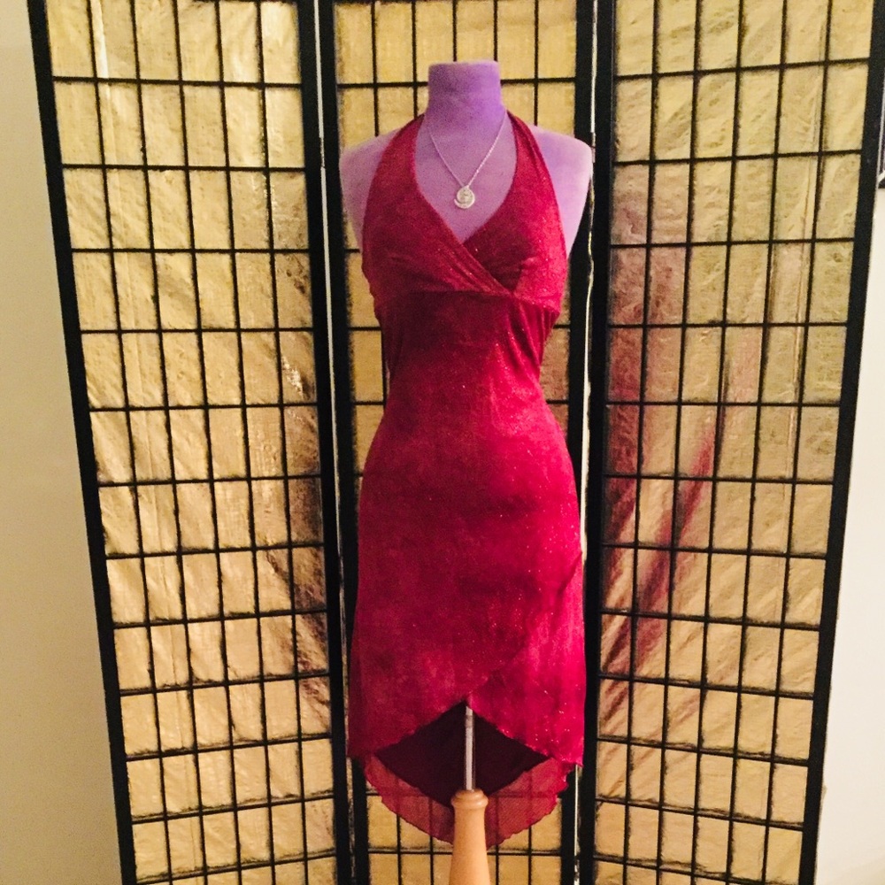 La Belle Burgundy Cocktail Dress